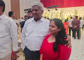 Shri Komati Jayaram, along with other distinguished dignitaries, attended the engagement ceremony of the son of TDP official spokesperson Shri Appasani Rajesh and blessed the bride and groom.