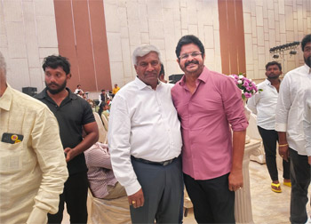 Shri Komati Jayaram, along with other distinguished dignitaries, attended the engagement ceremony of the son of TDP official spokesperson Shri Appasani Rajesh and blessed the bride and groom.
