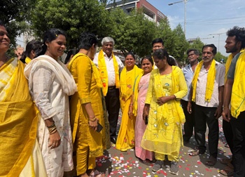 It was truly invigorating to participate in a roadshow held in the West constituency-alongside local leaders and party workers—in support of the alliances mayoral candidate for the Vijayawada local elections, Mr. Vangaveeti Radha Krishna, as well as the alliances candidates for all 86 divisions.